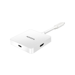 Adapter: USB-C, male - HDMI, FHD, 1920x1080 + USB 3.1, female: Adata ACH3PL - White