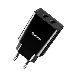 Charger 2xUSB, up to 10W: Baseus Mini Dual - Black