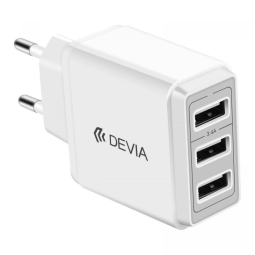 Deчерез зарядка для телефона и планшета: 3xUSB до 3.4A