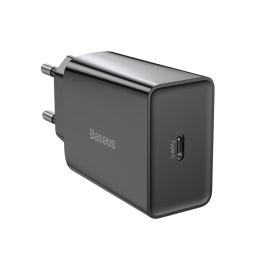 Laadija 1xUSB-C, kuni 20W, QuickCharge: Baseus Speed Mini - Must