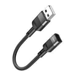 0.1m, USB, папа - USB-C, мама, OTG aдаптер, переходник: Hoco U107 - Чёрный