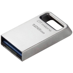 128GB mälupulk Kingston Micro, USB 3.2, kuni R200 MBaiti/s -  Hõbe