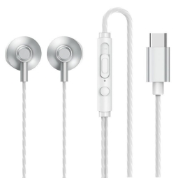 Earphones USB-C plug: Remax 711a -  Silver