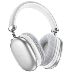 Wireless Headphones, Bluetooth 5.3, up to 90 hours, microSD, AUX: Hoco W35 Max -  Silver