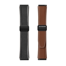 Strap for watch 22mm Leather - Samsung Watch 44-46mm, Huawei Watch 46mm: Dux YA - Black