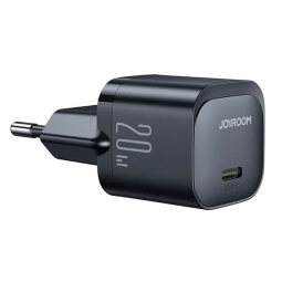 Laadija 1xUSB-C, kuni 20W, QuickCharge kuni 12V 1.67A: Joyroom Mini Tcf02 - Must