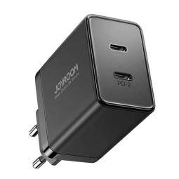 Зарядка 2xUSB-C, до 40W (20W+20W), QuickCharge до 12V 1.67A: Joyroom Tcf09 - Чёрный