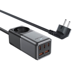 Laadija 3xUSB-C + 2xUSB, kuni 67W, QuickCharge kuni 20V 3.35A: Acefast PWRup Z2 - Must