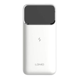 10000mAh Akupank 20W, Juhtmevaba 15W: Ldnio PQ11 - 1xUSB-C, 2xUSB, QuickCharge kuni 12V-1.67A, QI kuni 15W - Valge