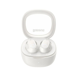 Wireless Earphones, Bluetooth 5.3, battery 40mAh up to 5 hours, with case up to 25 hours, Baseus Bowie WM02 - White