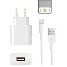 iPhone, iPad charger, Lightning: Cable 3m + Adapter 1xUSB, up to 10W