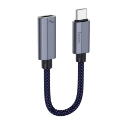 Lightning, мама - USB-C, папа, aдаптер, переходник: Hoco UA29A - Чёрный