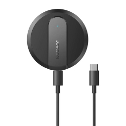 Беспроводная зарядка, до 15W, Magsafe, 1m USB-C кабель: Joyroom A28 - Чёрный