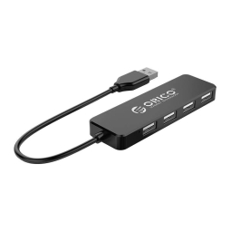 Hub USB 2.0 hub: 4xUSB 2.0, 0.3m: Orico FL01 - Black