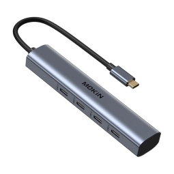 Делитель, хаб USB-C hub: 4xUSB-C v3.1, 0.15m: Mokin Mouc4304 - Алюминий