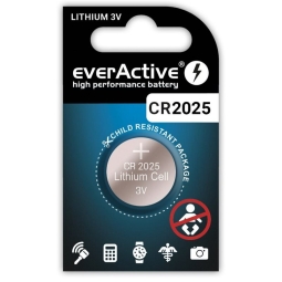 CR2025 liitium patarei, 1x - everActive - CR2025