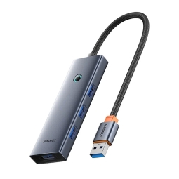 Jagaja USB 3.0 hub: 4xUSB 3.0 + USB-C power, 0.15m: Baseus UltraJoy - Alumiinium