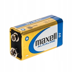 6LR61 батарейка, 1x - Maxell - 6LR61, Block, 6LF22, 6F22, 6KR61, 6HR61, MN1604, Krona, Будильник, Square