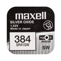 SR41 kellapatarei, 1x - Maxell - SR736, SR41, 384, 392 - SR41SW, SG3, LR736, AG3, LR41, 192, G3-A, V392