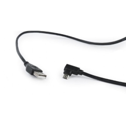 1.8m, Micro USB, 90o - USB cable - Black