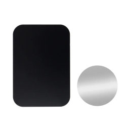 Metal plates for magnet holders, 2 plates - Black,  Silver