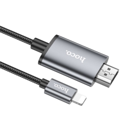 Juhe, kaabel: 2m, Lightning - HDMI, FullHD: Hoco Ua27 - Must