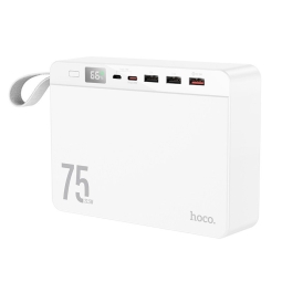 75000mAh Power bank 20W, Hoco J94 - 1xUSB-C, 3xUSB, QuickCharge up to 12V-1.67A - White