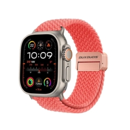 Strap for watch Apple Watch 38-41mm - Braided: Dux Mixture Pro - Light Red