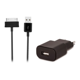 Samsung Tab laadija, 30-pin: Juhe 1m + Adapter 1xUSB, kuni 10W