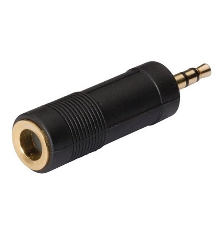 Adapter, üleminek: Audio-jack, AUX, 3.5mm, male - Audio-jack, 6.35mm, female