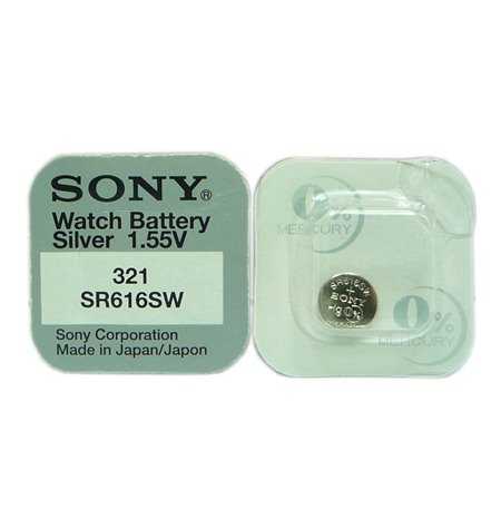 SR616 watch battery - MuRata (Sony) - SR616, 321, LR65, SR65, Varta V321