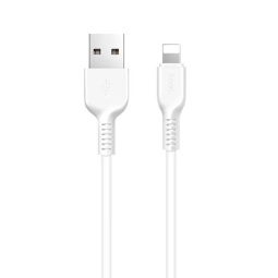 Hoco cable: 2m, Lightning, iPhone, iPad - USB: X20 - White