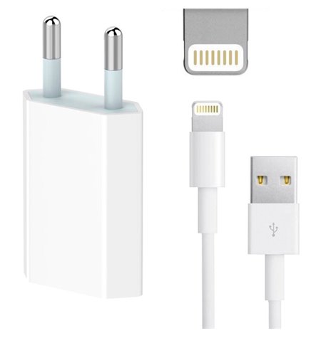 iPhone charger: Cable 1m Lightning + Adapter 1xUSB 1A