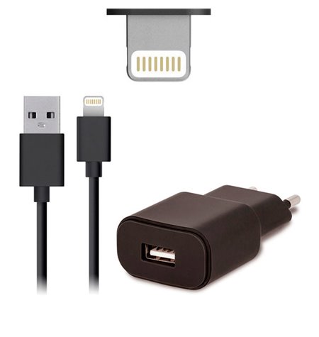 iPhone, iPad charger: Cable 2m Lightning + Adapter 1xUSB 2.1A