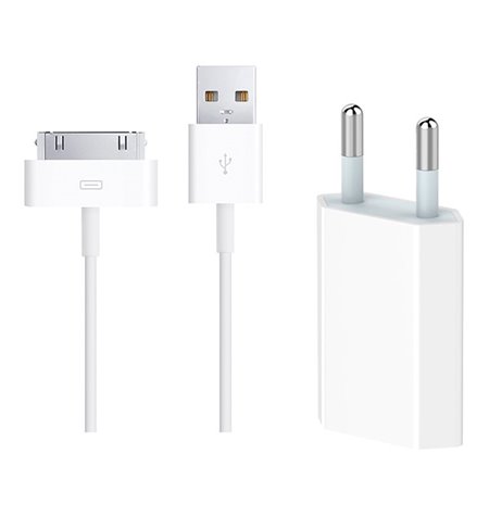 iPhone charger: Cable 1m 30-pin + Adapter 1xUSB 1A