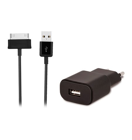 Samsung Tab charger: Cable 1m 30-pin + Adapter 1xUSB 2.1A