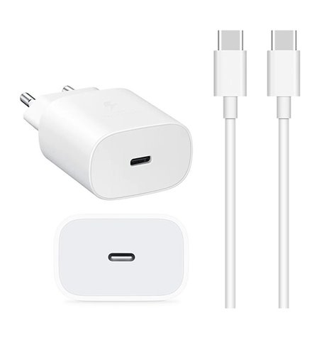 Charger USB-C: Cable 2m + Adapter 1xUSB-C 3A Quick Charge