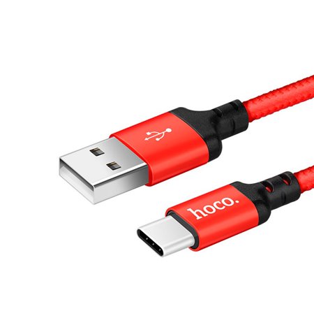 Hoco juhe, kaabel: 1m, USB-C - USB: X14 - Punane