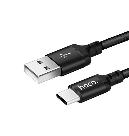 Hoco кабель: 2m, USB-C - USB: X14 - Чёрный