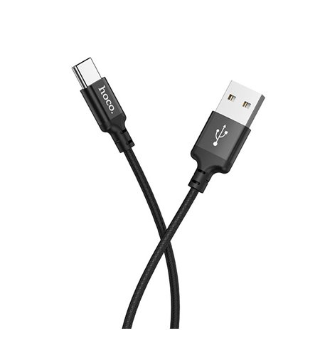 Hoco кабель: 2m, USB-C - USB: X14 - Чёрный