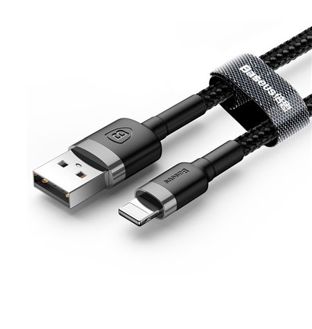 2m, Lightning - USB kaabel, juhe: Baseus Cafule - Must