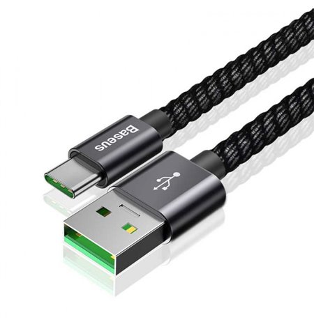 Baseus кабель: 1m, USB-C - USB: Double Fast, 5A