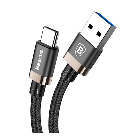 Baseus кабель: 1m, USB-C - USB: Golden Belt