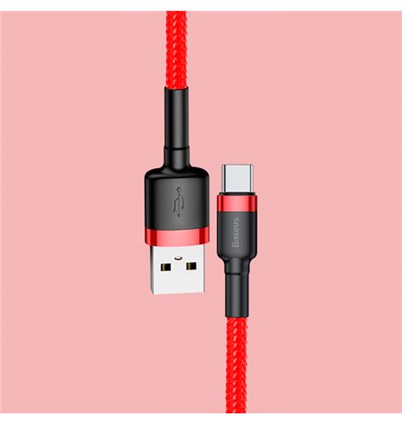 Baseus cable: 2m, USB-C - USB: Cafule
