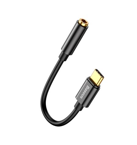 Baseus adapter: 0.10m, USB-C, male - DAC, Audio-jack, AUX, 3.5mm, female (built-in DAC)