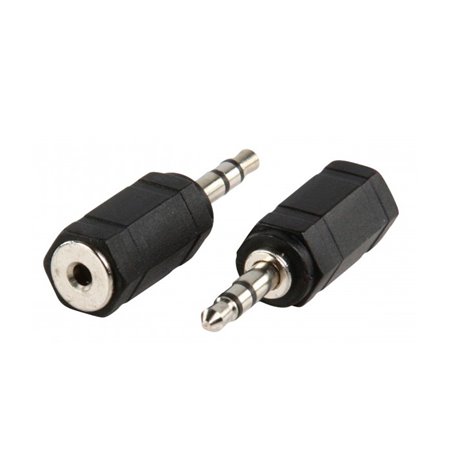 Adapter, üleminek: Audio-jack, AUX, 3.5mm, male - Audio-jack, 2.5mm, female