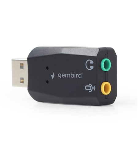 Adapter, üleminek: USB, male - 2x, 3pin, Audio-jack, AUX, 3.5mm, mic+stereo, female:  USB sound card (windows)
