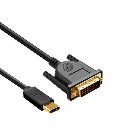 Juhe, kaabel: 1m, USB-C, male - DVI, male
