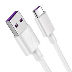 1m, USB-C - USB kaabel, juhe, kuni 5A: Huawei AP71 - Valge