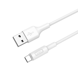 Hoco juhe, kaabel: 1m, USB-C, Type-C - USB: X25 - Valge